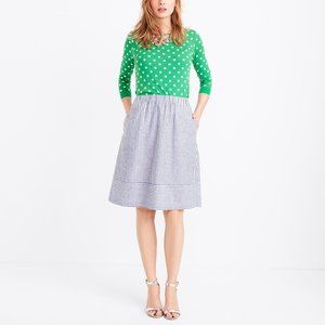 J.Crew Factory striped cotton linen midi skirt 2